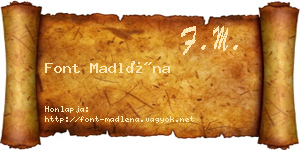 Font Madléna névjegykártya